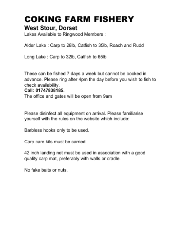 Coking Farm Fishery 
